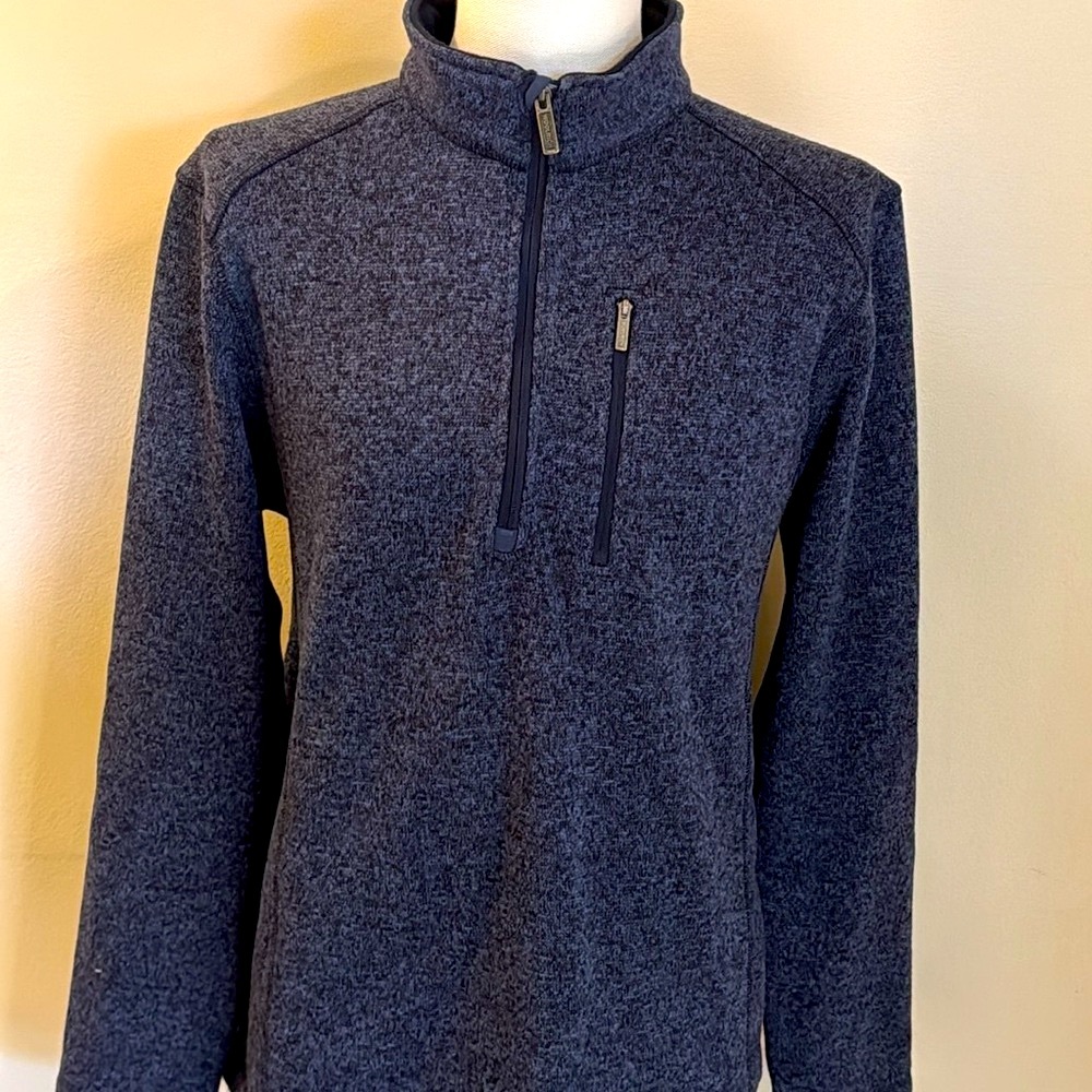 Woolrich Sweater Men's XL Blue 1/4 Zip Long Sleeve Mock